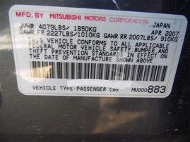 2008 MITSUBISHI LANCER GTS GRAY 2.0 AT 2WD 203951